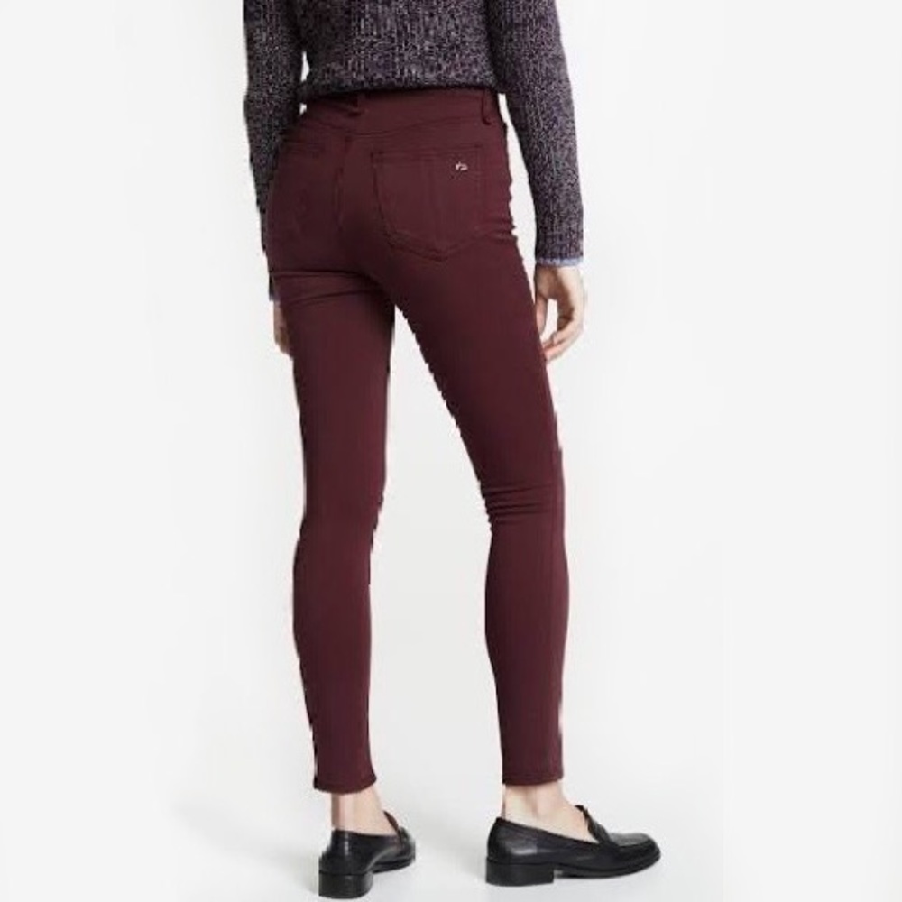 Rag & Bone Burgundy Skinny Jeans Raspberry Red Denim Slim Low Rise Fit